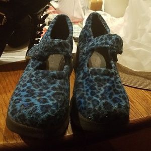 Fuzzy mary jane shoes